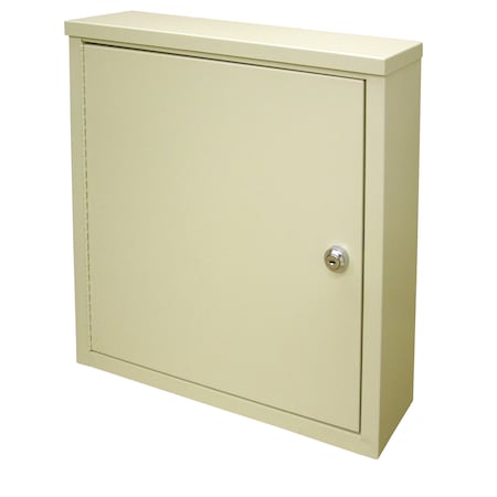 Omnimed Sgl Door Wall Storage Cabinet With Key Lock (16.75"HX16"WX4"D) Beige 291610-BG
